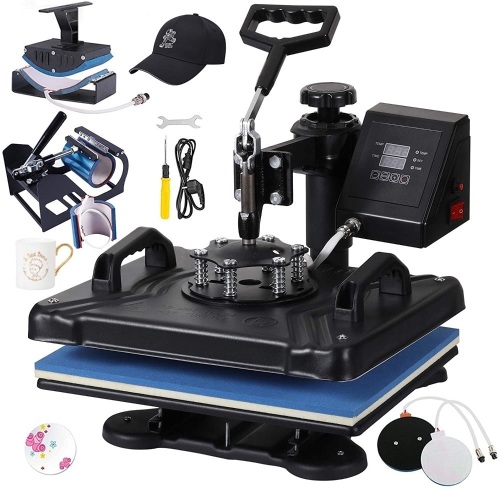 EOSAGA 5 in 1 Heat Press Machine 12”x15” with 360-Degree Swing Away Function - Appears New  - Lot 85