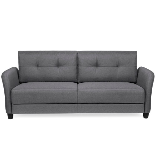 76" Contemporary Linen Fabric Upholstered Sofa - Appears New  - Lot 389