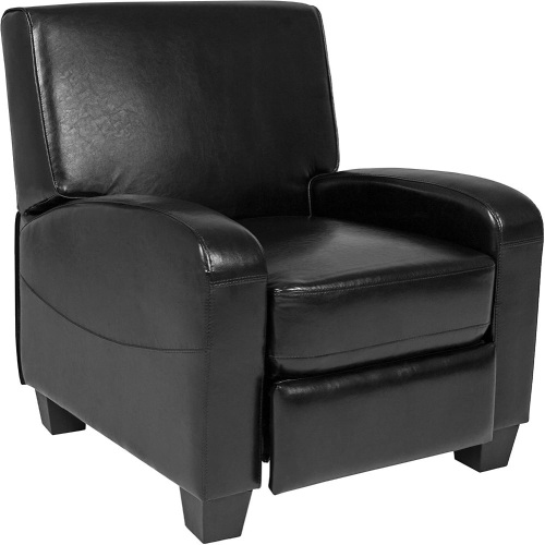 Faux Leather Modern Single Push Back Recliner Chair w/Padded Armrests - Appears New  - Lot 339