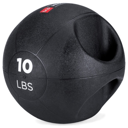 10lb Dual-Grip Medicine Ball w/ Handles - Appears New   - Lot 1110