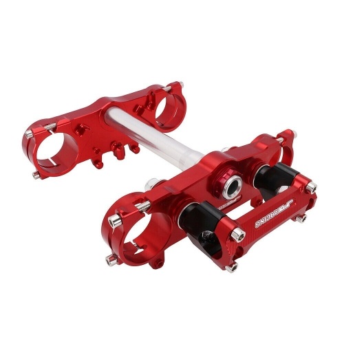 Red Upper Lower Triple Tree Clamps Mount Set for Honda CRF250R CRF450R Dirt Bike - Appears New - Lot 431