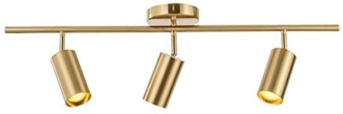 Lot of (2) BOKT Flush Mount 3 Light Brushed Brass Track Lighting - Appears New - Lot 1126