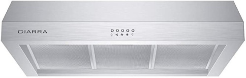CIARRA CAS75908A 30 inch Pro-Style Under Cabinet Range Hood with 3 Speed Exhaust Fan, Cast Aluminum Motor Housing, Mesh Filters, Push Button - Appears New  - Lot 1172