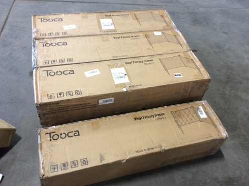 Lot of (4) TOOCA Vinyl Privacy Screens - E-Comm Return - Lot 129