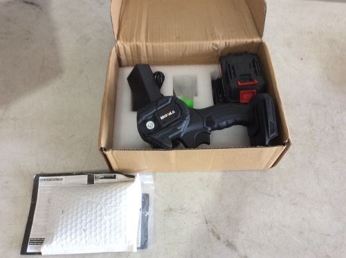 MKING 4" Mini Cordless Electric Chain Saw with 2 Batteries - E-Comm Return, Tested/Works  - Lot 876