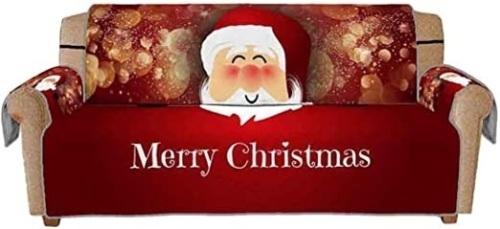 Lot of (2) Jiyaru Christmas Santa Clause Slipcovers, Sofa & Loveseat - Appear New - Lot 450