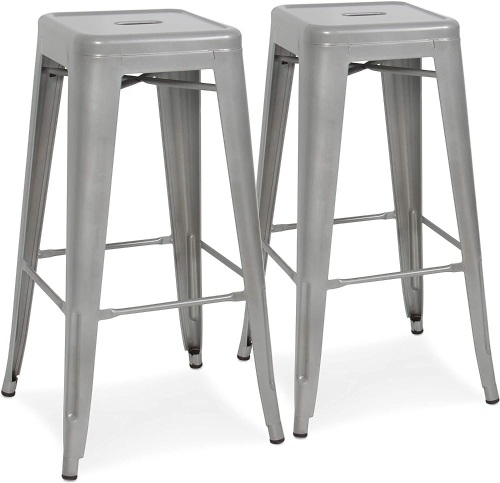 30" Backless Metal Bar Stools, Set of 2 - Appear New  - Lot 553