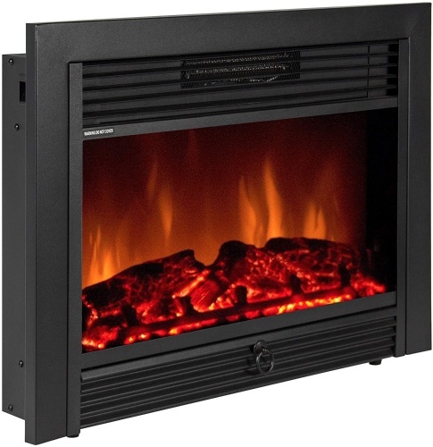28.5in Insert Electric Adjustable Fireplace Heater Display, 3D Logs, Realistic Flames and Remote Control - Appears New  - Lot 522