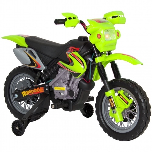 Kids 6v Electric Ride On Dirt Bike W/ Training Wheels - Appears New - Lot 904