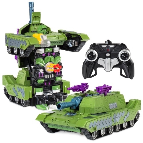 Transformer RC Robot Tank Remote Control Car w/ USB Charger - Appears New  - Lot 356
