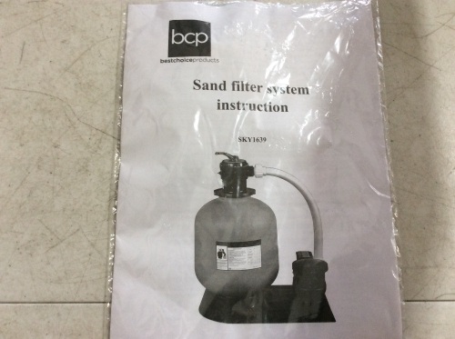 Pro Above Ground Swimming Pool Pump System 4500GPH 19" Sand Filter w/ 1.0HP - Unknown Condition - Lot 864