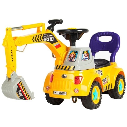 Kids Excavator Ride-On, Foot-to-Floor Construction Toy Truck w/ Garden Set - Appears New  - Lot 385