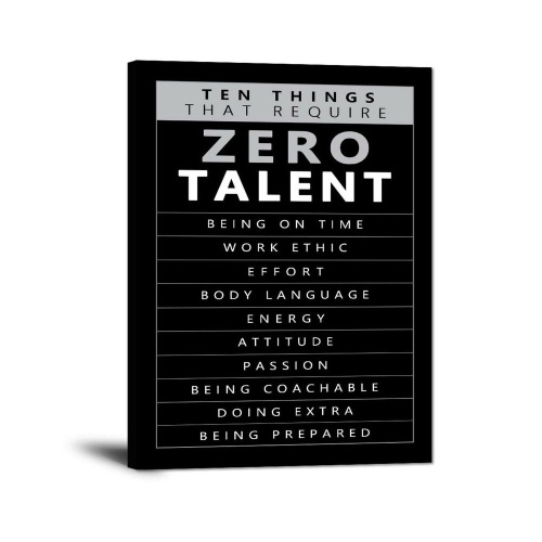 Motivational Canvas Print 24" x 36" - New - Lot 1006