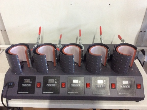 5 Cup Mug Heat Press Machine - E-Comm Return, 3 Heat Up, 1 Has Error Code  - Lot 1086