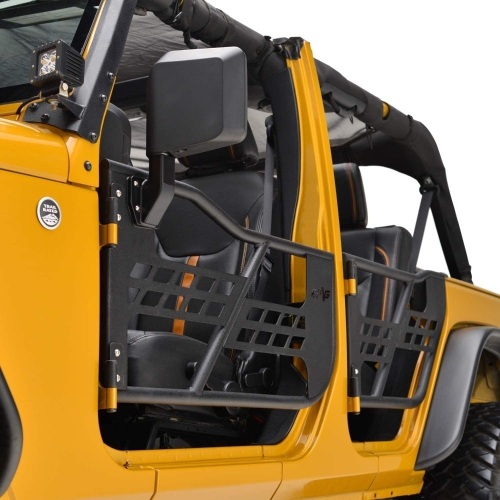 EAG Safari Tubular Door with Side View Mirror Fit for 07-18 Wrangler JK 4 Door Only - Appears New  - Lot 53