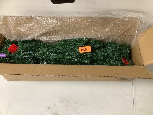 Premium Snow Flocked Artificial Pine Christmas Tree w/ Foldable Metal Base - Lot 8857