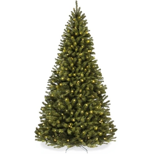 Pre-Lit Artificial Spruce Christmas Tree w/ Foldable Metal Base - Lot 9008