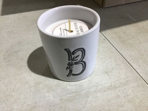 Case of (20) Monogram B Sandalwood Amber Scented Candles 4oz - Lot 1237