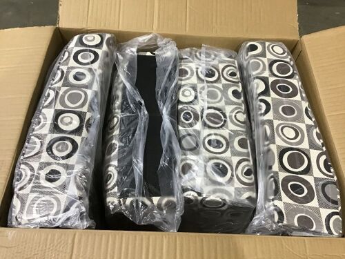 Abstract Upholstered Chair, Set of 2  - Lot 193