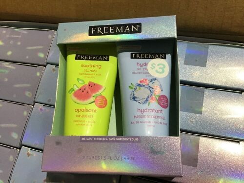 Case of (18) Assorted Freeman 2 Piece Face Mask Set - Lot 913