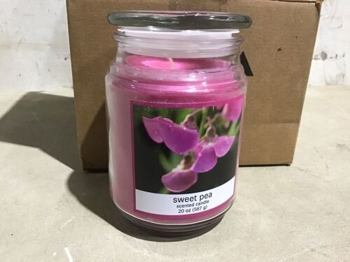 Case of (4) Sweet Pea Scented Candles, 20 oz  - Lot 333