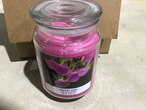 Case of (4) Sweet Pea Scented Candle, 20 oz  - Lot 822