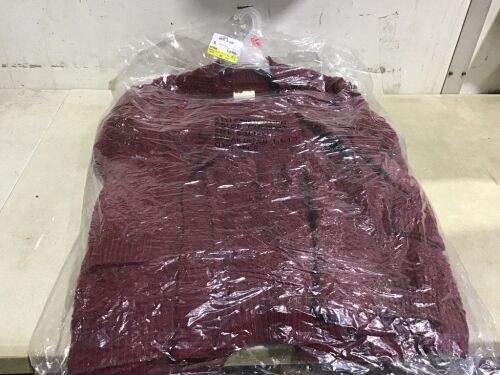 Lot of (4) Bobbie Brooks Popcorn Sweater, Wine S-XL - Lot 296