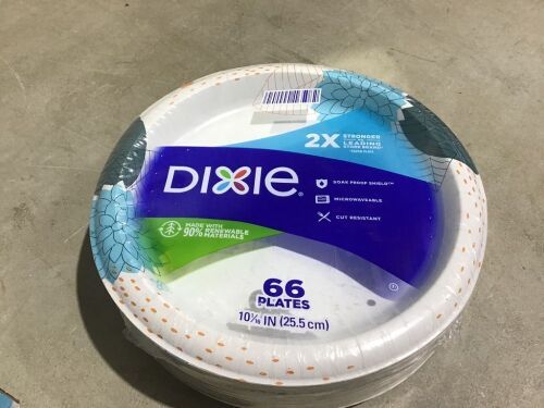 Case of (4) Dixie Paper Plates, 66 ct  - Lot 509