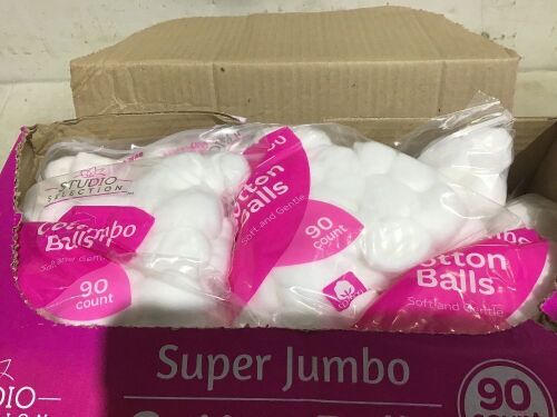 Case of (16) Super Jumbo Cotton Balls, 90 ct  - Lot 733