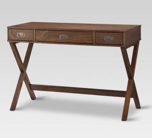 Threshold Campaign Wood Writing Desk with Drawers - Lot 176