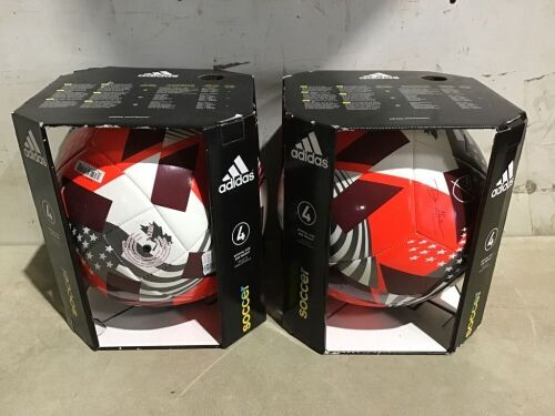 Lot of (2) Adidas MLS Soccer Ball Size 4 - Lot 572