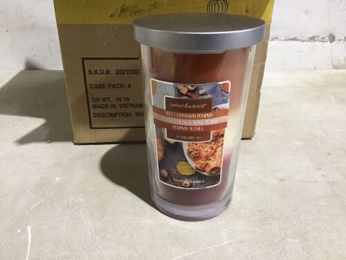 Case of (4) Perfect Harvest Scented Candle 17oz  - Lot 108