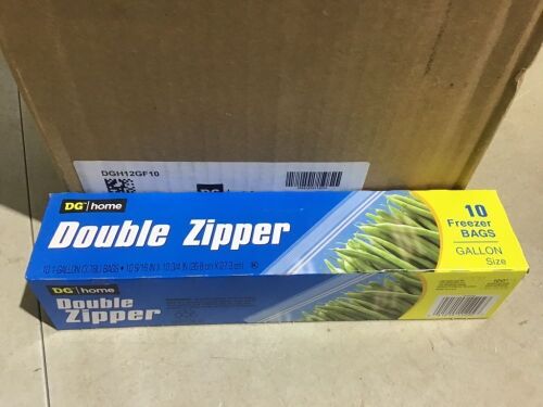 Case of (12) Double Zipper Gallon Freezer Bags, 10 ct  - Lot 542