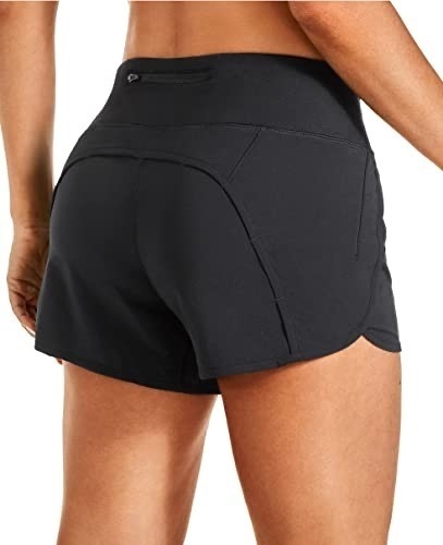 CRZ Yoga Women's Lightweight Gym Shorts, Black, Medium - Lot 379