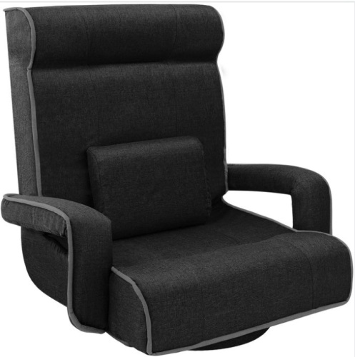Oversized Swivel Gaming Floor Chair w/ Armrest, Adjustable Backrest - Lot 144