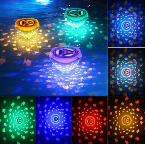 Floating Pool Lights, Fish Pattern 3PCS - Lot 452