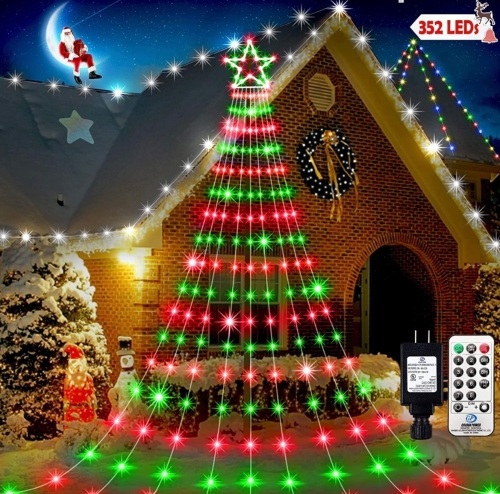 LED Star Waterfall Tree Lights - Lot 346