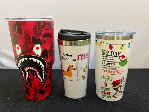 Lot of (3) Travel Mugs - Lot 278