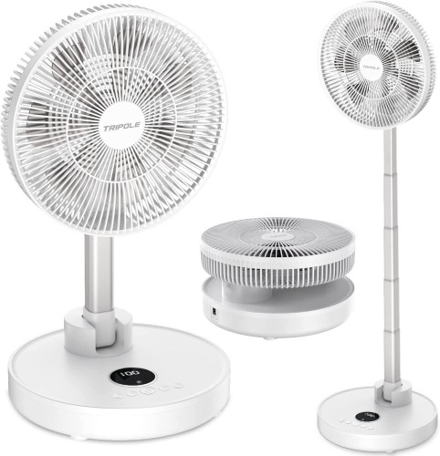 TriPole 12" Telescopic Folding Pedestal Fan - Lot 435