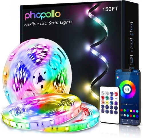LED Strip Lights, 150ft, App and Remote Controlled - Lot 114