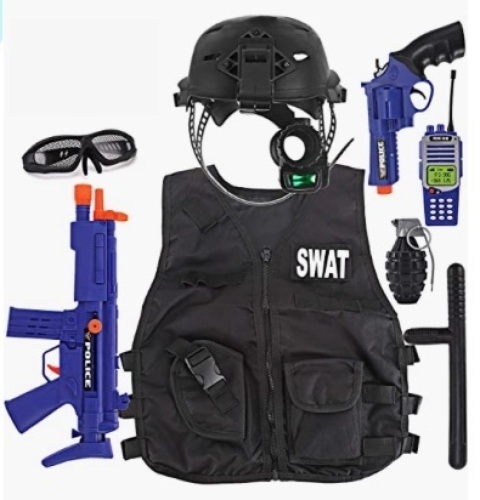 Liberty Imports Kids S.W.A.T. Police Officer Costume - Lot 410