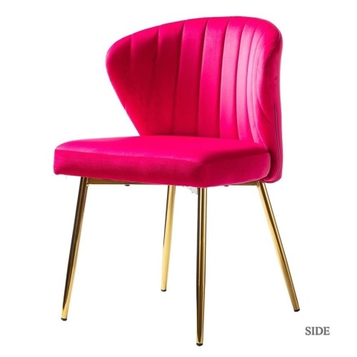Luna Velvet Dining Chair, Pink - Lot 99