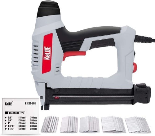Electric Nail Gun Kit, 120V, Includes 1500pc Brad Nails, 15/20/25/30/32mm - Lot 330