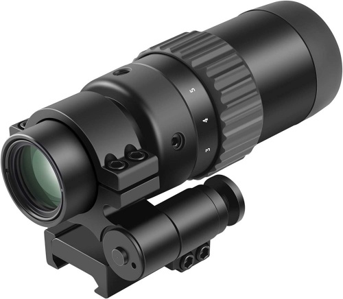 Feyachi M36 1.5X - 5X Red Dot Sight Optics Magnifier with Flip to Side Mount - Lot 74
