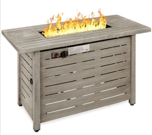 50,000 BTU Steel Propane Gas Fire Pit w/ Auto Ignition - 42in - Lot 127