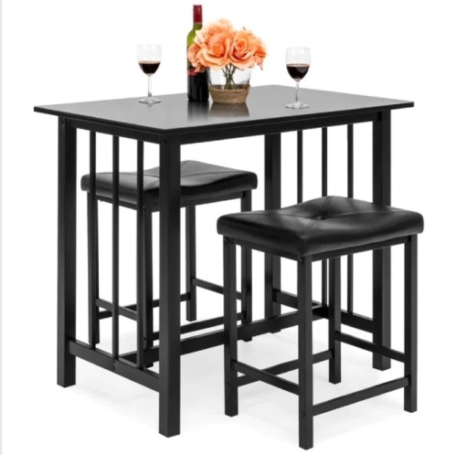 3-Piece Counter Height Dining Table Set w/ 2 Stools - Lot 164