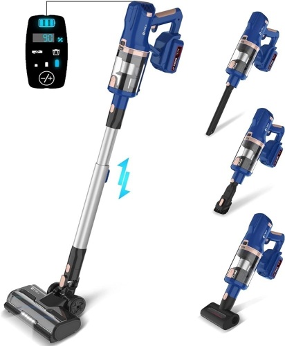 Cordless Vacuum Cleaner with LED Display, Up to 60min Runtime, 300W - Lot 62