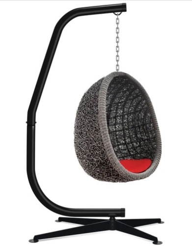 Curved Hanging Hammock C-Stand w/ All-Weather, Steel Frame - Stand Only - Lot 64