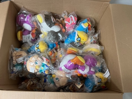 Large Box of Stuffed Misc. Characters - Lot 86