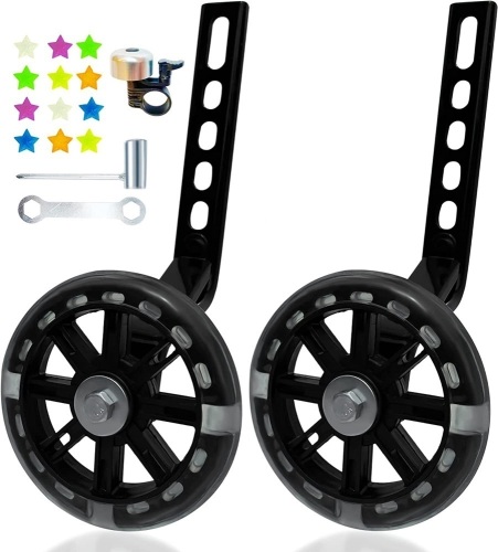 Training Wheels Set Compatible for Bikes 12-20", Black - Lot 102